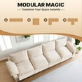 thumbnail image 2 of HOMYEDAMIC Modular Sofa U-Shaped, Chenille Fabric Small Space Couch, Comfortable Apartment Living Room sectional Sofa with 2 Pillows 129”, 2 of 8