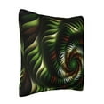 thumbnail image 2 of LNWH Decorative Pillow Covers, Black Fractal Texture Square Sofa Decorative Knit Pillow Case, 16"x16", 2 of 8