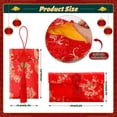 thumbnail image 5 of Chinese New Year Silk Red Envelopes, Lucky Money Red Packet, Lucky Coin Hongbao Card Envelopes Gift Wrap, for Spring Festival Birthday Wedding, 1PC, 5 of 7