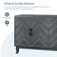 thumbnail image 6 of Vintage Style Buffet Cabinet, Storage Cabinets with 4 Doors, Thickened Sideboard Storage Cabinet for Entryway, Living Room, Antique Dark Grey, 6 of 7