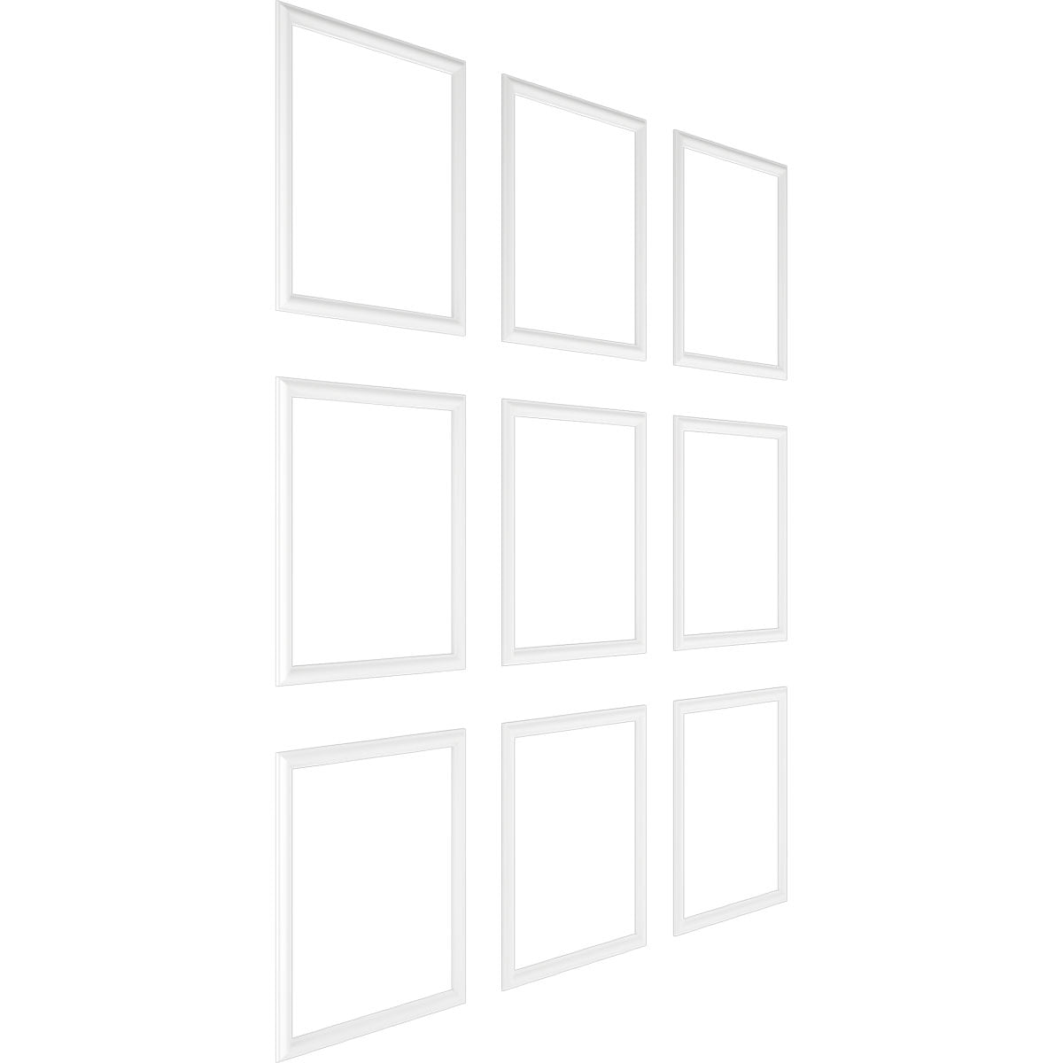 Buy Ekena millwork 94 1/2L (Adjustable 108H to 132H) Ashford Square Panel Full Wall Wainscot