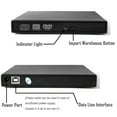 thumbnail image 2 of Plastic PC CD Writer Portable USB Interface Indoor Outdoor Household DVD Driver Noise Cancelling Notebook Computer Player Black, 2 of 7