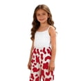 thumbnail image 2 of ZHOGXU Toddler Kids Girls Romper Sleeveless Adjustable Straps Polka Dot Print Comfortable Fahion Jumpsuit For Daily Wear,Red,3-4 Years, 2 of 5