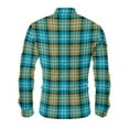 thumbnail image 7 of Button Up Shirts for Men with Collared Long Sleeve Shackets Tops Mens Casual Plaid Printed Breathable Lightweight Going-Out Work Tshirts Shirt, 7 of 7
