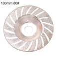 thumbnail image 2 of 4 Inch 100Mm 80 Grit Diamond Coated Grinding Disc Wheel for Angle Grinder Tools A Fangkenuo, 2 of 5