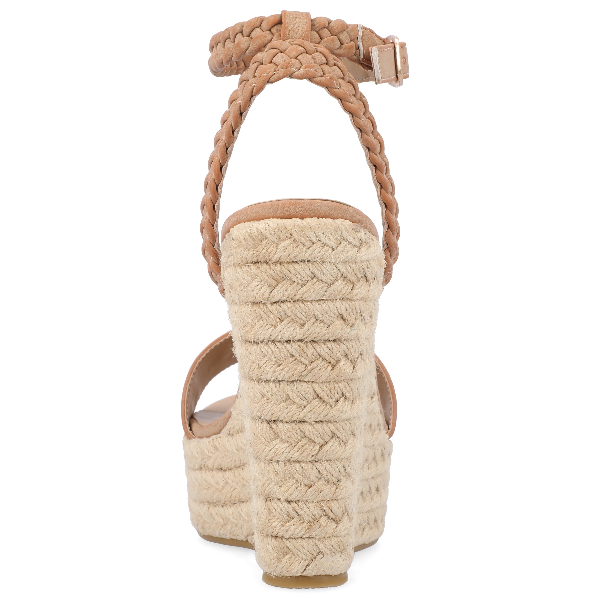 Journee Womens Andiah Buckle Espadrille Wedge Sandals