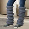 thumbnail image 3 of Knitted Leg Warmers for Women and Girls, Calf Cuffs In Braid Pattern for Indoor/Outdoor, Thick Boot Covers Foot Warming Covers, 3 of 3