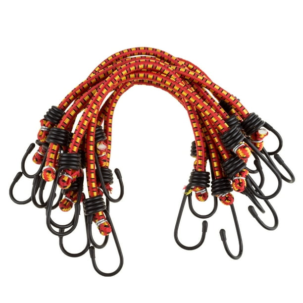 Bungee Cords Stalwart de caucho virgen de 12 pulgadas, paquete de 10