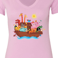 thumbnail image 4 of Inktastic Animal Ark Bible Story Christian Women's V-Neck T-Shirt, 4 of 5