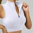 thumbnail image 1 of Product Classification Camisoles & Tanks Product Title Ladies' Comfortable and Casual High Neck Zipper Quick Drying Sports Vest Platform Competitor Title Hem Tank Top for Women Sleeveless Full Zip Up, 1 of 4