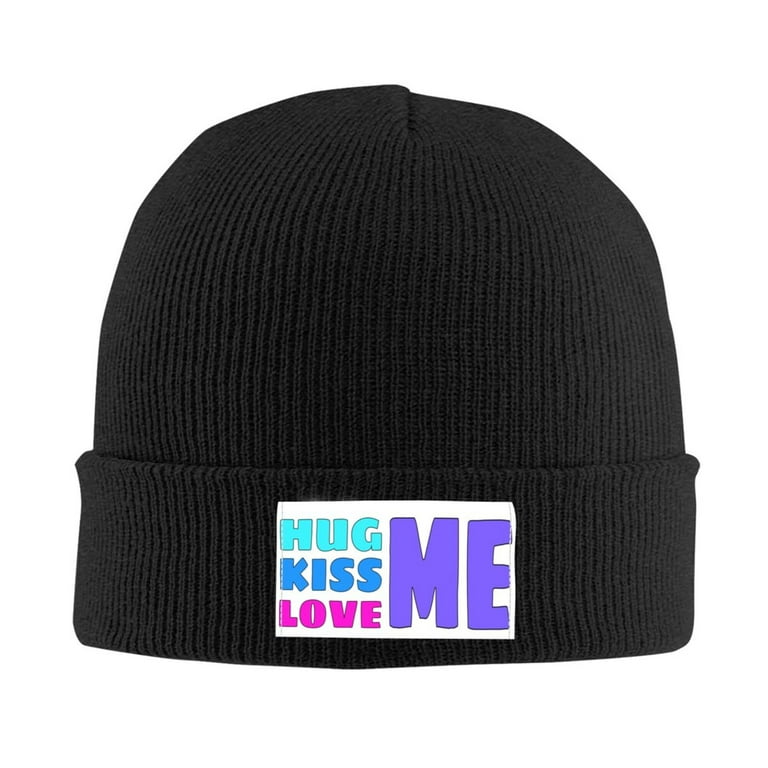 ZICANCN Knit Beanie Hat-Hug Kiss Love Me Winter Cap Soft Warm