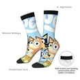 thumbnail image 4 of Masiiu Bluey Pattern Adult Crew Socks, Breathable Color-Block Mid-Calf Socks, Comfortable for Daily Wear and Sports, 4 of 6