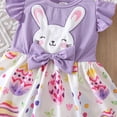 thumbnail image 4 of Girls Easter Dress Summer With Bunny Applique Embroidery And Allover Print Floral Party Clothes, 4 of 9