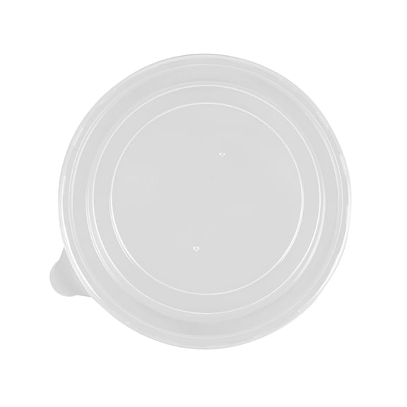 Restaurantware Plastic Lids, Pack of 200 Round Clear Lids for Bowls and Cups, Plastic Covers for Bowls and Containers of 12 and 18 Ounces, Vented, Durable, and Stackable Design
