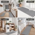 thumbnail image 5 of Black White Gingham Checkered Pattern Kitchen Rugs Sets Of 3,Kitchen Runner Rugs Non Skid Washable,Decorative Kitchen Floor Mats for Kitchen,Sink,Laundry,17"x30"+ 17"x47" + 17"x59", 5 of 6