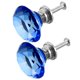 thumbnail image 1 of Perilla de tirón Unique Bargains, 30mm de diámetro, tiradores de muebles de aleación de aluminio y vidrio de cristal, tono azul y plata, 2 piezas, 1 of 5