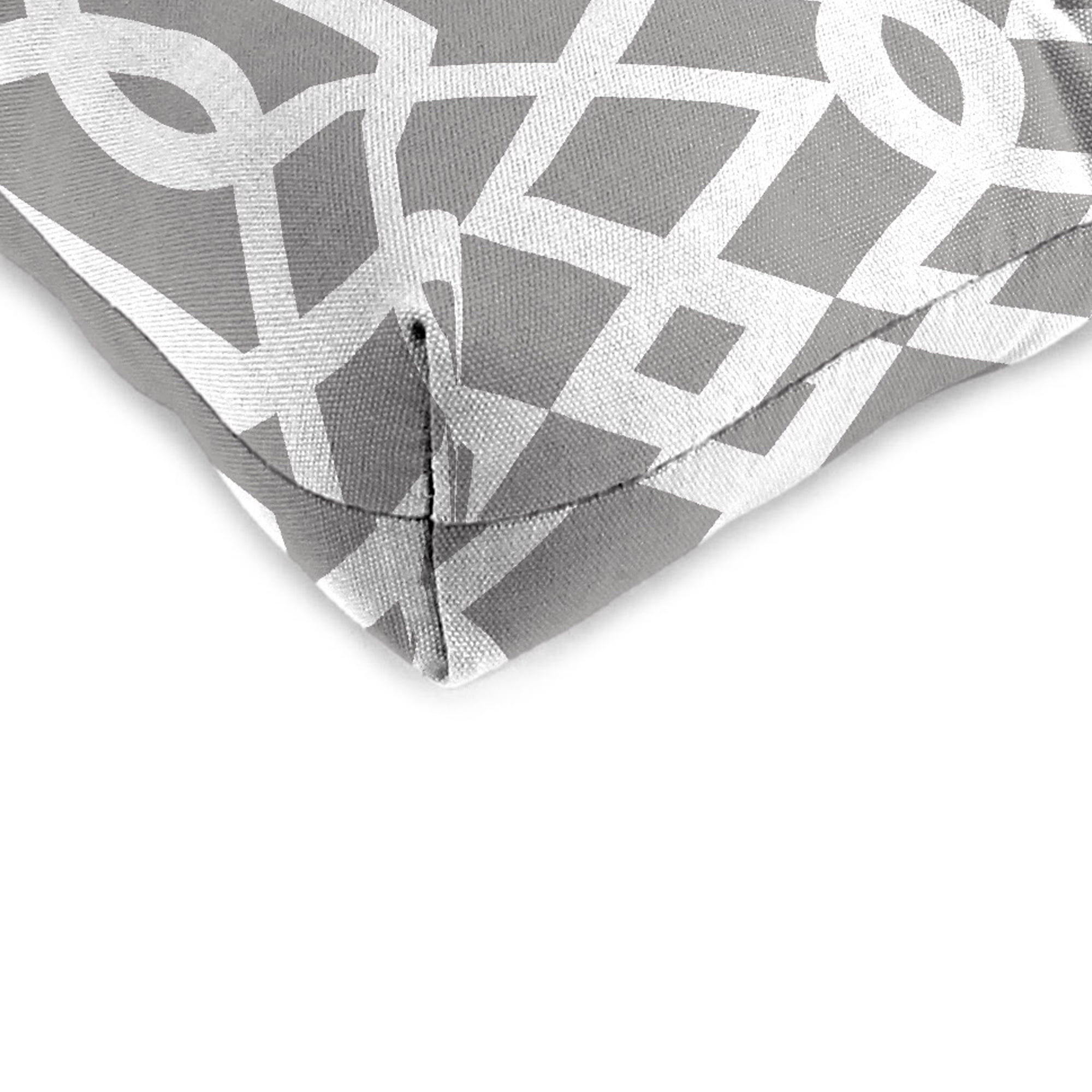 Jordan Manufacturing 18" x 18" Chauncey Pumice Gray Geometric Square Tufted Contoured Outdoor Wicker Seat Cushion (2 Pack)