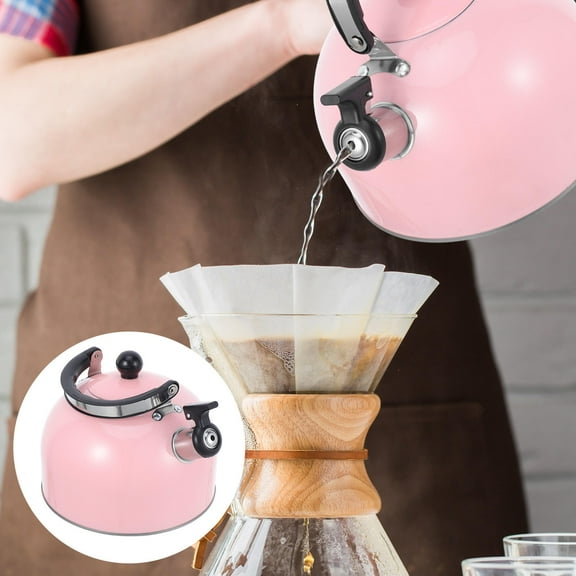 Raindrops Stainless Steel Whistling Kettle with Efficient Heating for Home and Kitchen Use