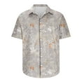 thumbnail image 5 of Xdegoge Camo Shirts for Men Button Up Short Sleeve Summer Hawaiian Vacation Collared Shirt Casual Hunting Lightweight Camouflage Graphic Tee Shirt Outdoor Hiking Camping Fishing Shirt Flash, 5 of 5