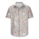 thumbnail image 4 of Camisas de Manga Corta de los Hombres Casual Hoja Impresión Solapa Superior, Mezcla de Poliéster/Spandex de la Moda para la Fiesta Y la Playa, 4 of 5