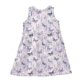 thumbnail image 3 of Girls Dress Butterfly Lavender Sleeveless Dress for Girls Hem A-Line Casual Sundress, 3 of 7