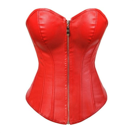YOTMKGDO Shapewear Tummy Control  Women Vintage Satin Underbust Corset Pure Bustier Top Shaper Boned Corset Shaper Boned Corset (Red  4XL)