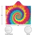 thumbnail image 3 of Wearable Blanket,Colorful Rainbow Tie Dye Spiral Pattern Hooded Wearable Flannel Blanket for Adults & Teens,Winter Poncho Shawl Wrap Cape Cozy Anti-Pill,50"x60", 3 of 5