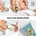 thumbnail image 4 of G128 Combo Pack: 6 Ft Tangle Free Spinning Flagpole (White) & Delaware Flag 3x5 Ft Printed 300D Polyester, Brass Grommets (Flag Included) Aluminum Flag Pole, 4 of 9