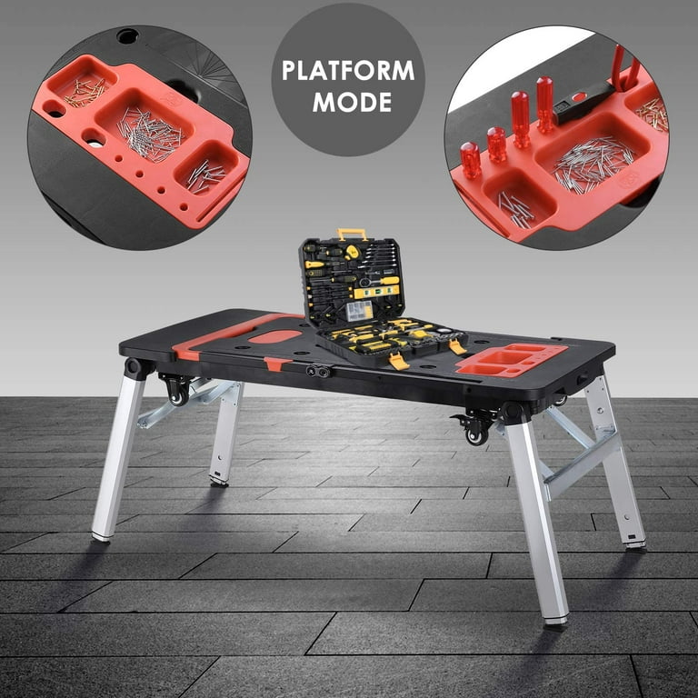TLGREEN 7-in-1 Multifunctional Folding Work Bench, Portable Work