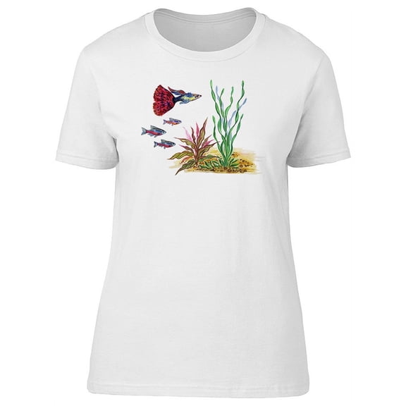 Aquarium Fish Color Guppies Tee Women's -Image by Shutterstock