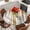 Gray Brown, variant on Brown Gray Round Tablecloth, Fitted Table Cover with Elastic for 55"-60" Round Tables, Vintage Abstract White Ombre Texture Table Cloth Outdoor Indoor Dinning Party Waterproof Tablecloths