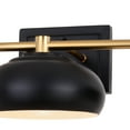 thumbnail image 4 of Homestock Rococo Radiance 3 Light Black And Brass Mid Century Modern Dome Bathroom Vanity Fixture, 4 of 5