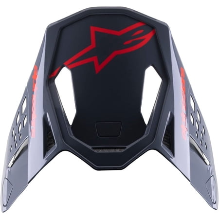 Alpinestars Supertech M8 Radium 2 Helmet Replacement Visor/Peak Black/Red