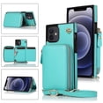 thumbnail image 1 of Funda tipo cartera para iPhone 12 con tarjetero y correa para el hombro para mujer, 1 of 5