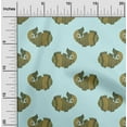 thumbnail image 1 of oneOone Organic Cotton Voile Fabric Fish Block Printed Fabric 1 Yard 42 Inch Wide, 1 of 1