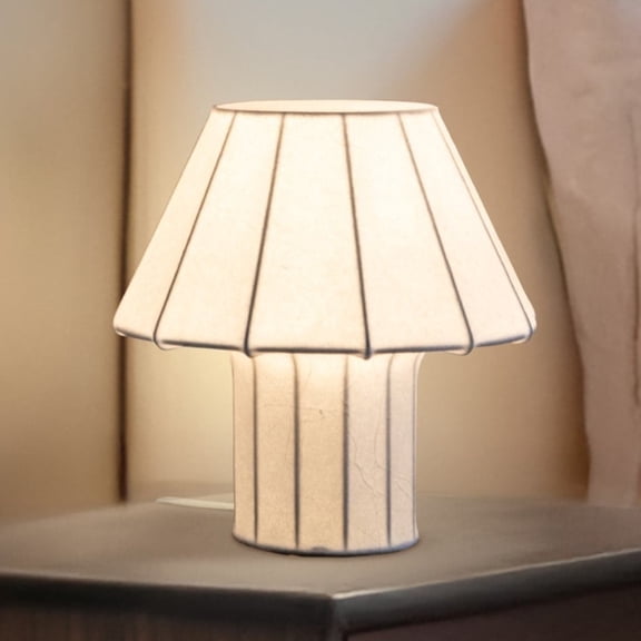 Celeste 12.6" Novelty Geometric LED Lightweight Bedside, Table, Desk Lamp with Resin Fabric Shade - Light Bulb Included