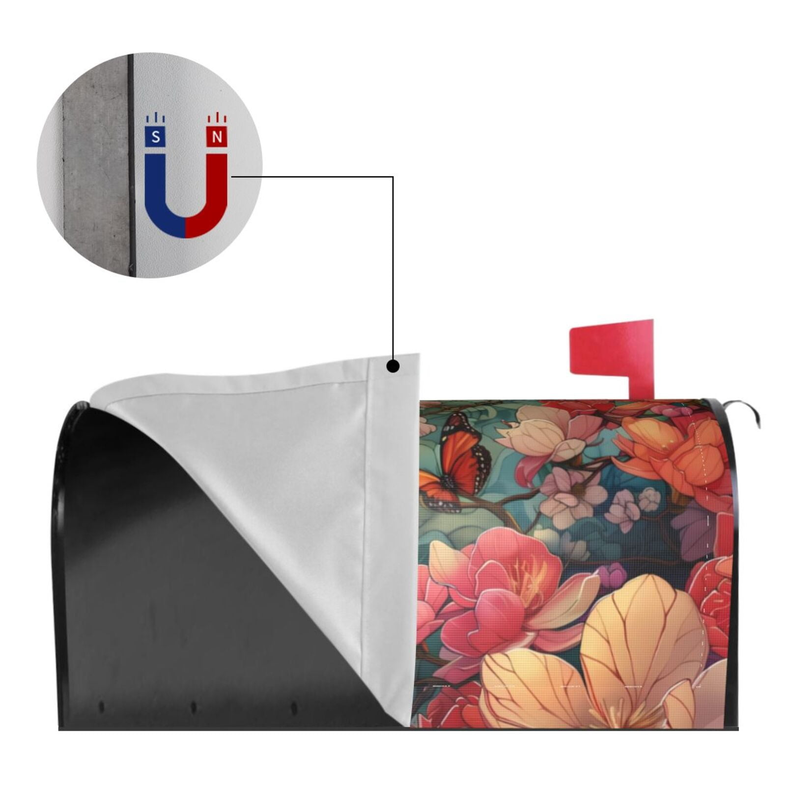 Kdxio Magnetic Mailbox Cover 21x18 in Mailbox Cover Outdoor Decoration Holiday Mailbox Covers for Home Garden Yard-21x18 in