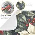 thumbnail image 2 of Yayeee Dish Drying Mat for Kitchen Counter 16"x18" Microfiber Absorbent Pad, White Christmas Leaves, 2 of 7