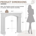 thumbnail image 6 of EPICOZY 43.3" Fireplace Mantel, Freestanding Fireplace Surround with Leg for Electric Fireplaces, MDF Mantel Surround with Shelf for Living Room with Decorative Pattern, Anti-Tipping & Waterproof, 6 of 7