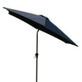 thumbnail image 2 of 8.8 Ft Outdoor Patio Umbrella with 42 LBS Square Resin Umbrella Base, Outdoor Sunshade Canopy Umbrella Pergola with Push Button Tilt and Crank Lift for Garden,Deck,Backyard,Pool, Navy, 2 of 7