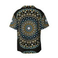 thumbnail image 5 of Uemuo Dot Mandala Pattern Cotton Linen Short Sleeve Shirts,Casual Lightweight Button Down Shirts,Vacation Beach Summer Tops-XX-Large, 5 of 7