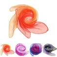 thumbnail image 2 of Women Chiffon Scarf Lightweight Gradient Mesh Shawl Scarf Summer Square Scarf, 2 of 10