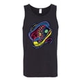 thumbnail image 2 of Wild Bobby, Colorful Sneakers Chucks Streetwear Mens Graphic Tank Top, Black, Small, 2 of 3