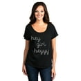 thumbnail image 2 of Hey Girl Heeyyy Women's Fashion Slouchy Dolman T-Shirt Tee Heather Black Medium, 2 of 4