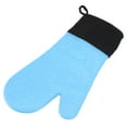 thumbnail image 3 of Silicone Oven Mitts, Kitchen Oven Gloves Long Heat Insulation 2 Fingers With Loop For Plates For Moving Blue, 3 of 8
