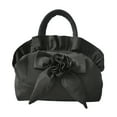 thumbnail image 1 of Flmtop Top-handle Bag Ruched Bow Portable Smooth Zipper Coin Bag for Party Gathering Wedding Banquet, 1 of 10
