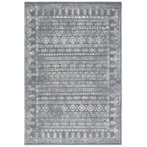 SAFAVIEH Tulum Flint Distressed Southwestern Area Rug, 3' x 5', Dark Grey/Ivory