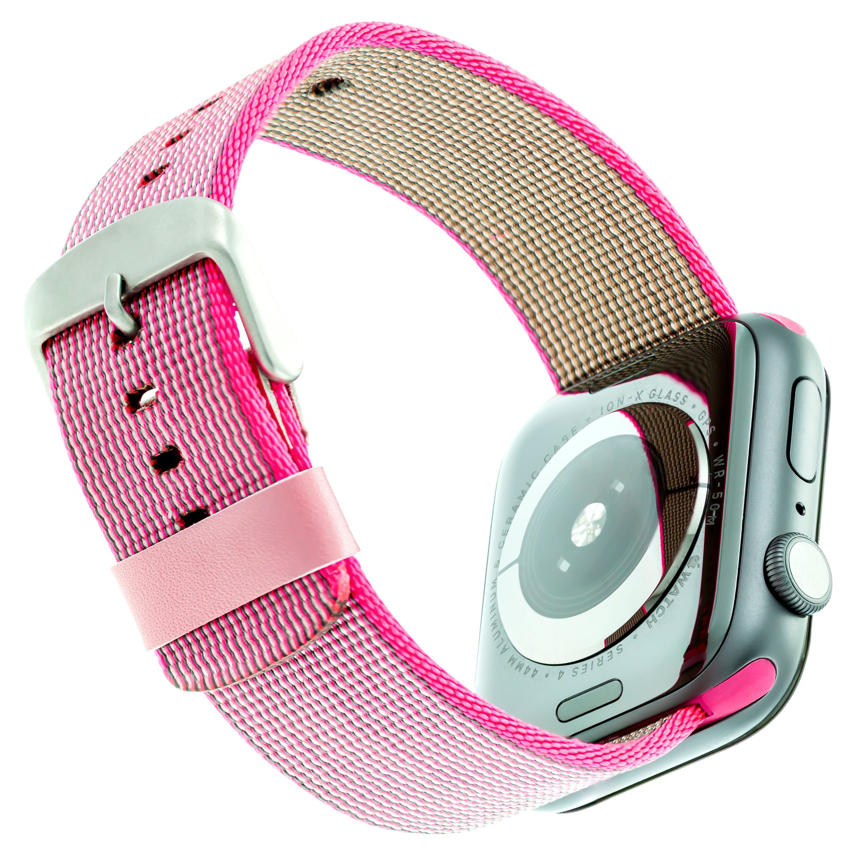 Modal- Active Nylon Watch Band for Apple Watch® 42mm and 44mm - Pink or  White
