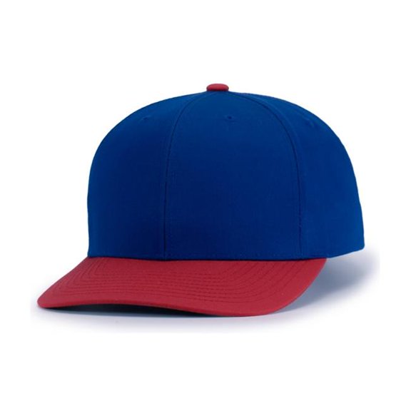 Pacific Headwear P322.285.YTH Poly & Cotton Snapback Cap, Royal & Red - Youth