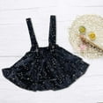 thumbnail image 2 of XQYLOS Toddler Girls Velvet Suspender Skirt Set with Star Details, Adjustable Double Strap Short Skirt Outfit for 0-6 Years, Holiday Photo Christmas Birthday Party Attire, 2 of 4
